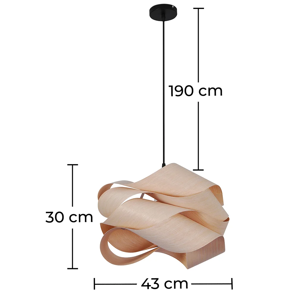  Lampada a Soffitto in Legno - Lampada a Sospensione - Nova image 10