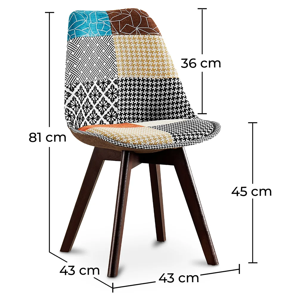 Sedia da pranzo - Rivestita in Patchwork - Patty  image 10