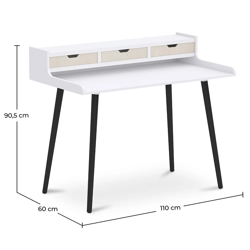 Scrivania in Legno con Cassetti - Stile Scandinavo - Thora image 10