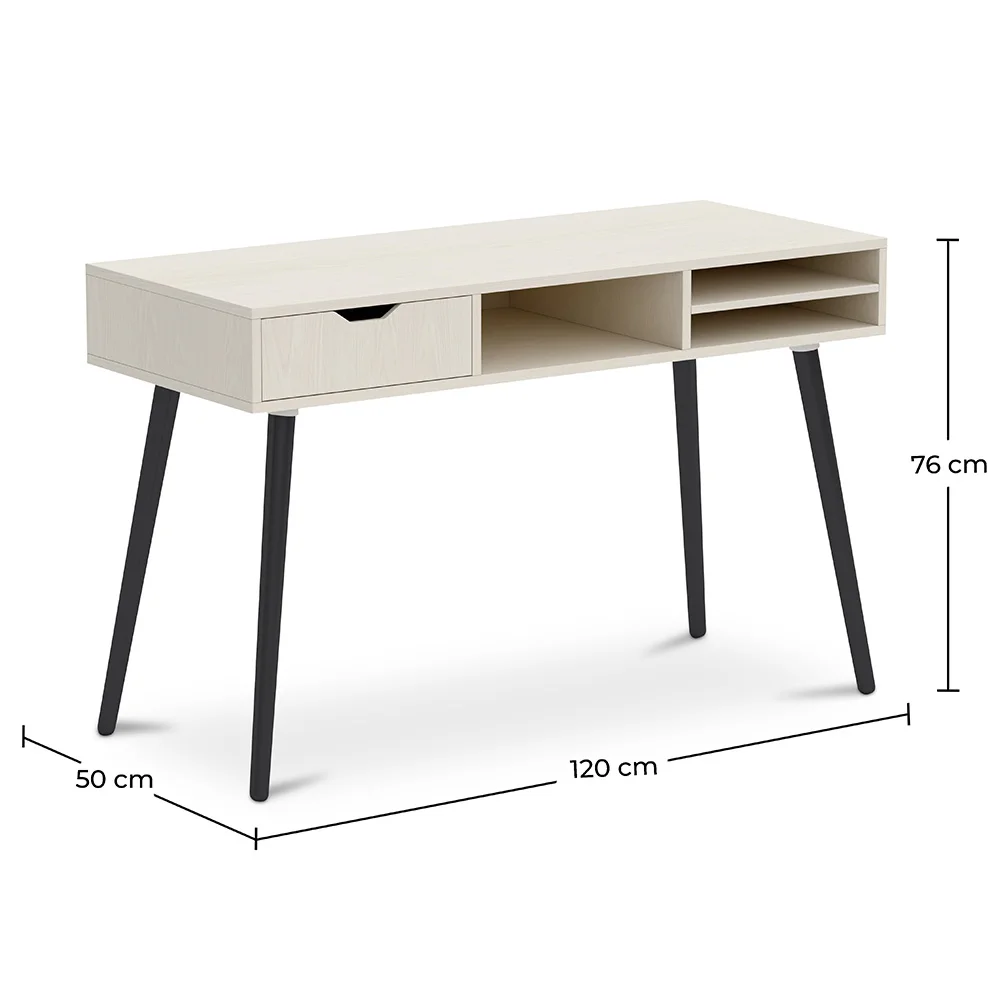 Scrivania in Legno con Cassetto - Stile Scandinavo - Beckett image 10