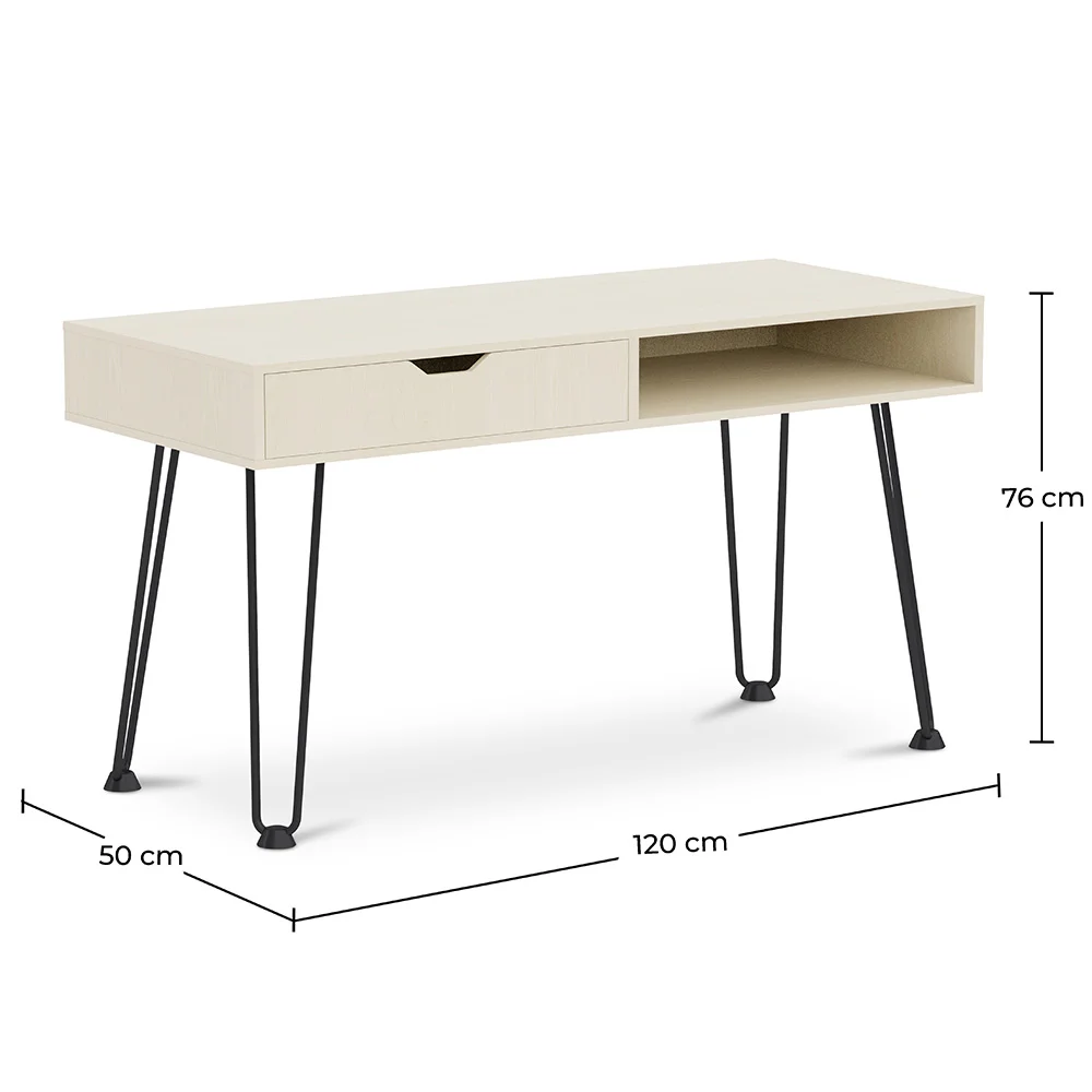Scrivania in Legno con Cassetto - Stile Scandinavo - Andor  image 10