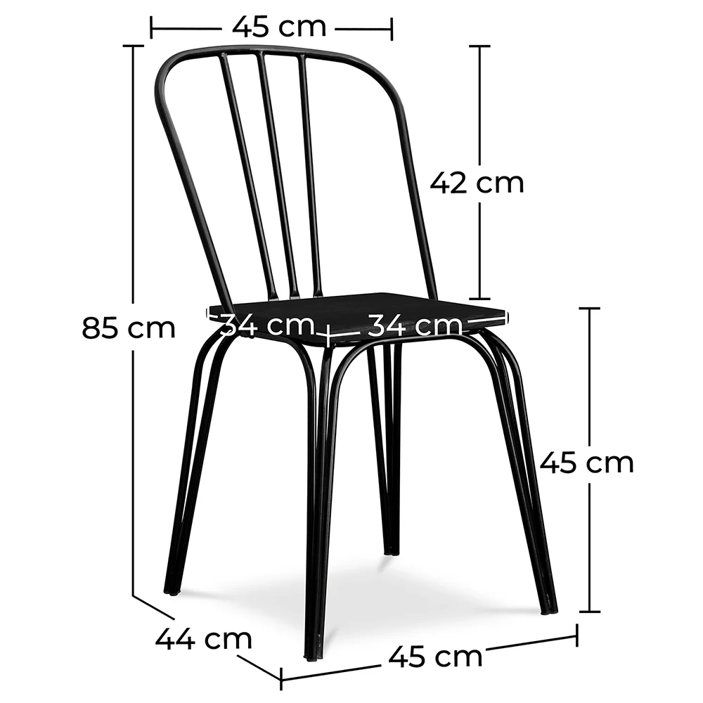 Sedia da pranzo - Design industriale - Legno e metallo - Lillor image 10