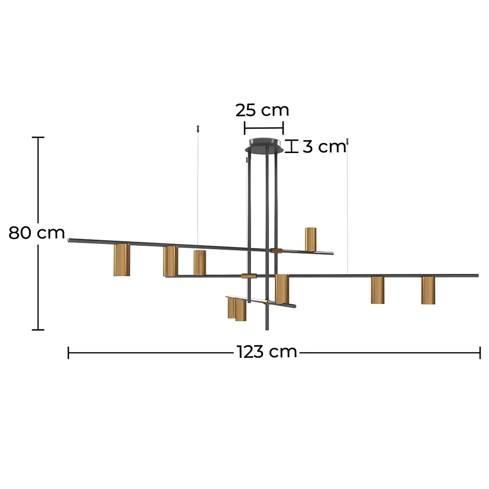 Lampada a soffitto a barre - Lampada a sospensione a LED - Piper image 10