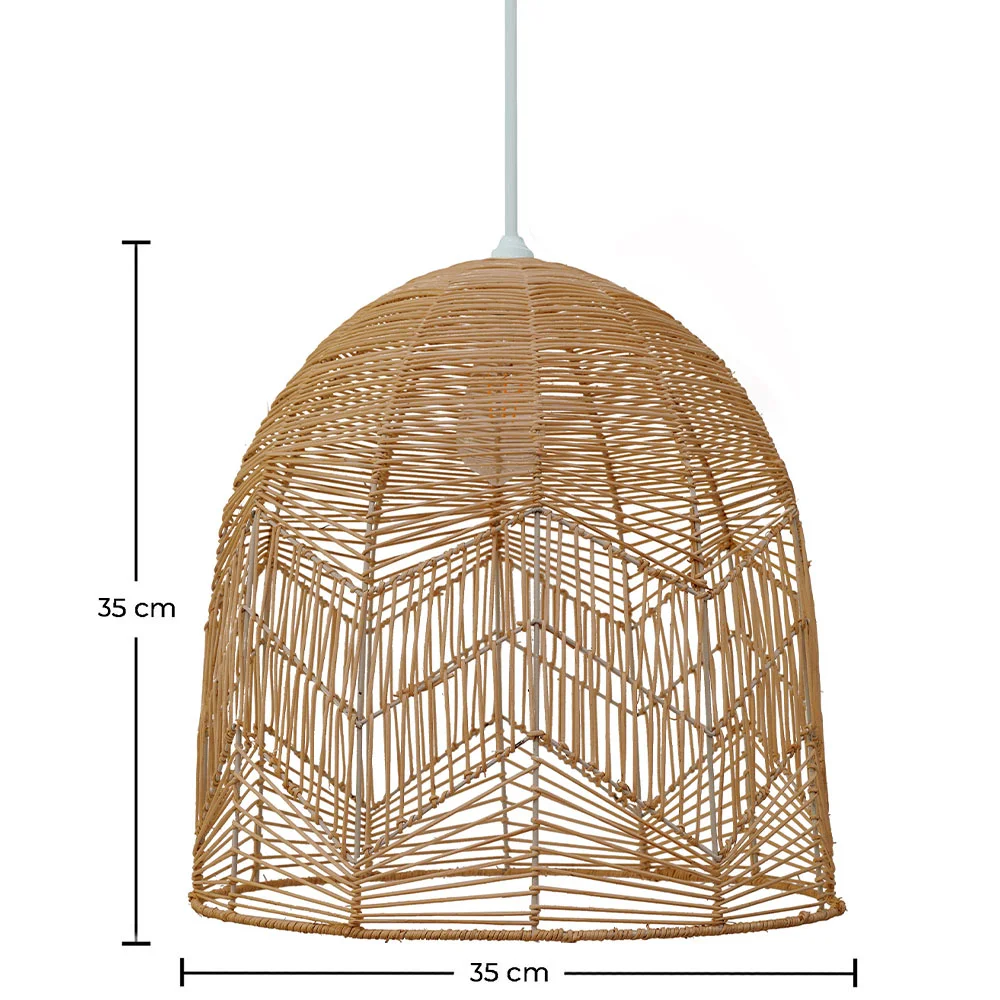 Lampada da soffitto in rattan - Lampada a sospensione in stile Boho Bali - Bu image 10