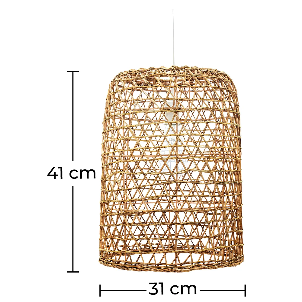 Lampada a soffitto in rattan - Lampada a sospensione stile Boho Bali - Lian image 10
