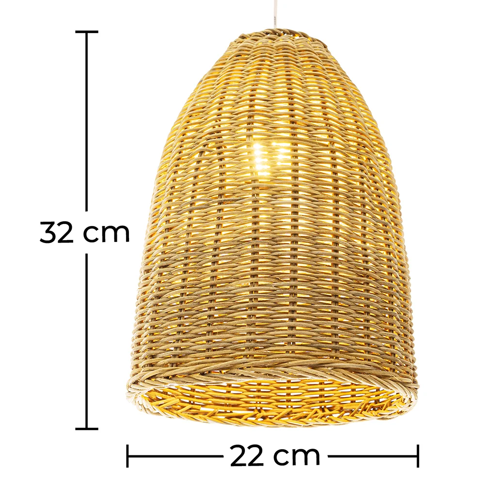 Lampada a Sospensione in Rattan - stile Boho Bali - Lie image 10