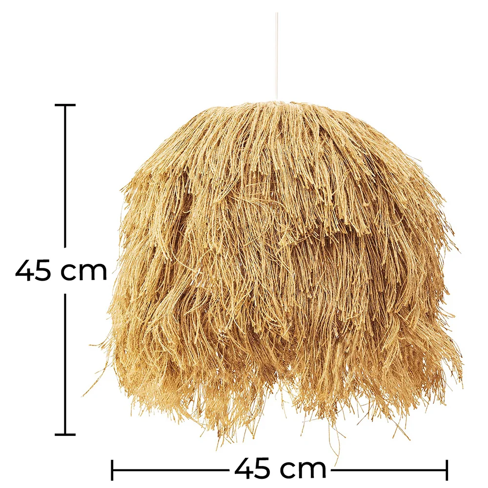 Lampada da soffitto in iuta - Lampada a sospensione di stile Boho Bali - Lien image 10