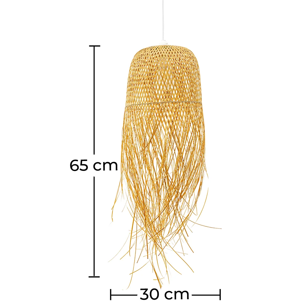 Lampada a soffitto in bambù - Lampada a sospensione stile Boho Bali - Thow image 10