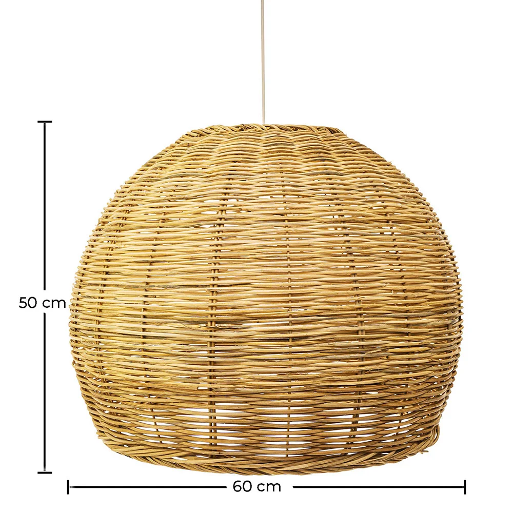 Lampada a soffitto in rattan - Lampada a sospensione in stile Boho Bali - Paon image 10