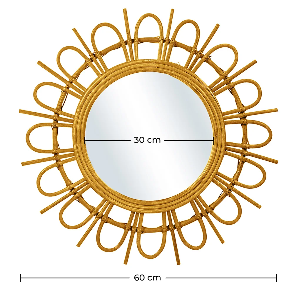  Specchio da Parete - Rotondo Boho Bali (60 cm) - Miu image 10