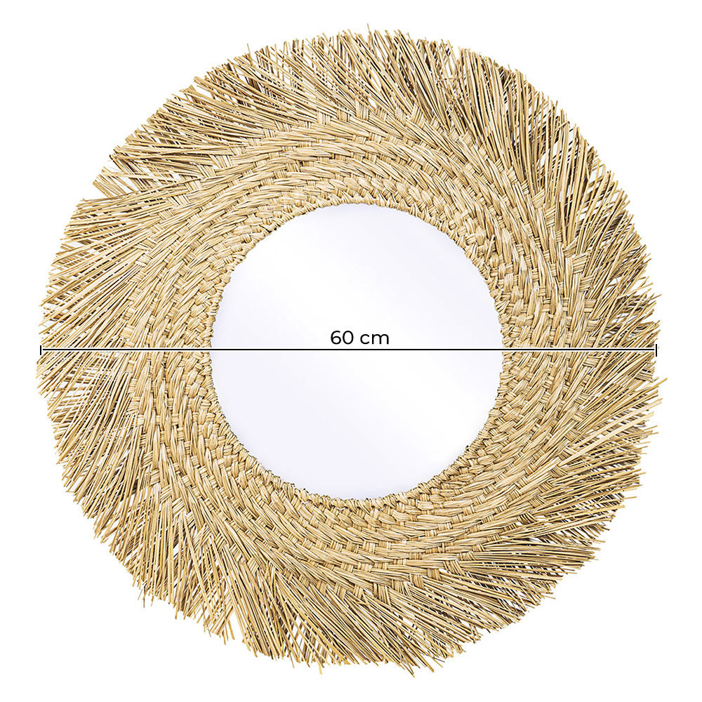  Specchio da Parete - Rotondo Boho Bali (60 cm) - Rewu image 10