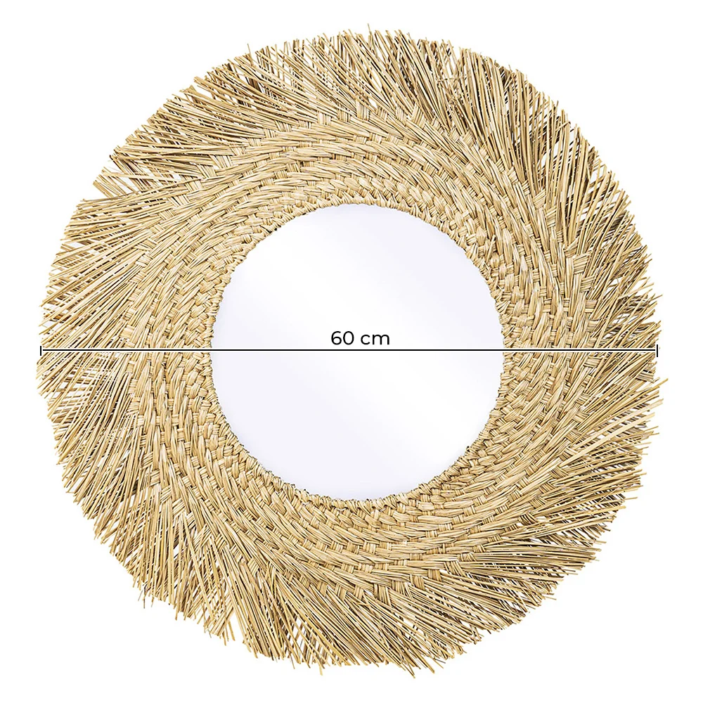  Specchio da Parete - Rotondo Boho Bali (60 cm) - Rewu image 10