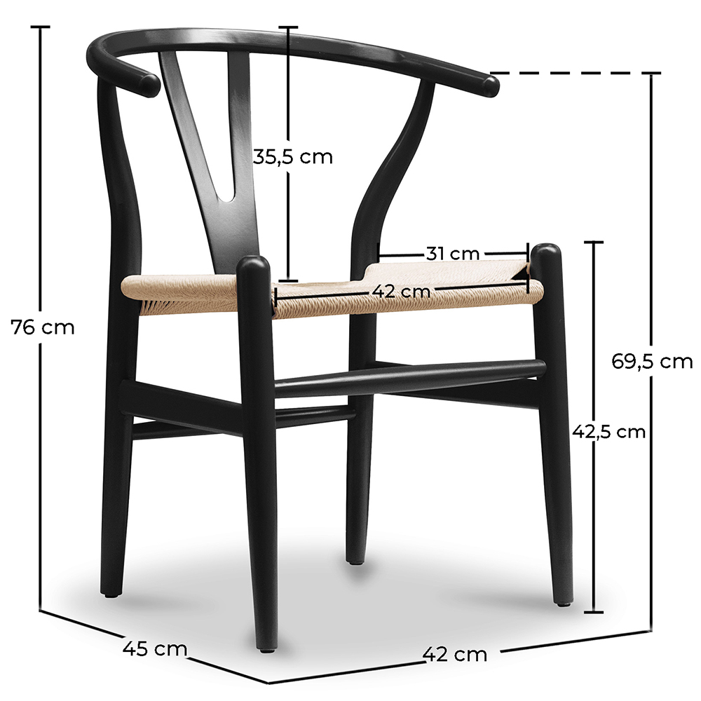 Confezione da 2 sedie da pranzo in legno - Stile scandinavo - Wish image 10