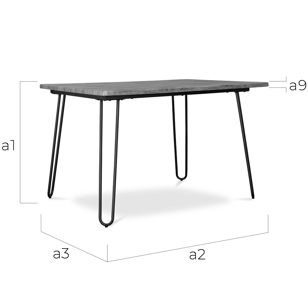 Set Scrivania - Stile Industriale 120cm - Hairpin + Sedia da Pranzo - Stylix image 10