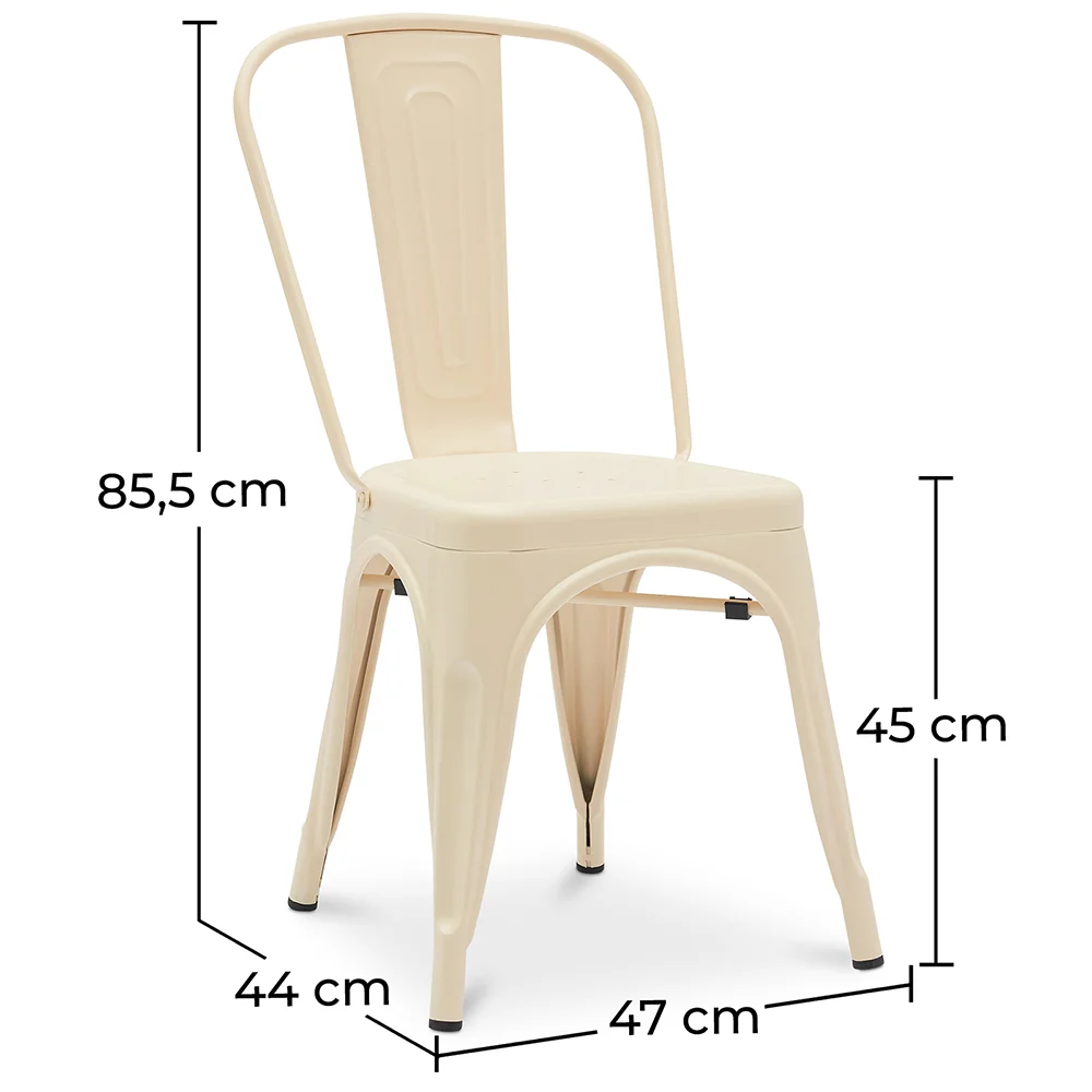 Sedia da pranzo - Design industriale - Acciaio - Opaco - Nuova edizione -Stylix image 10