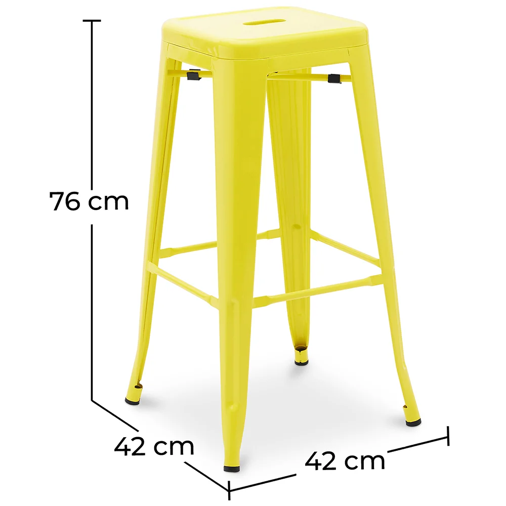Sgabello da bar – Stile industriale – Acciaio – 76 cm – Stylix image 10