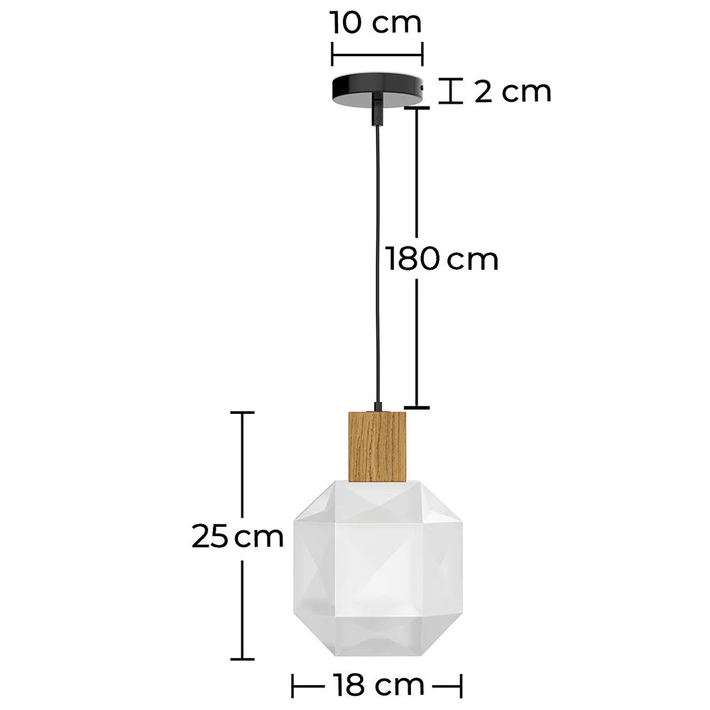 Lampada a Soffitto in Legno e Vetro - Lampada a Sospensione - Bumba image 10