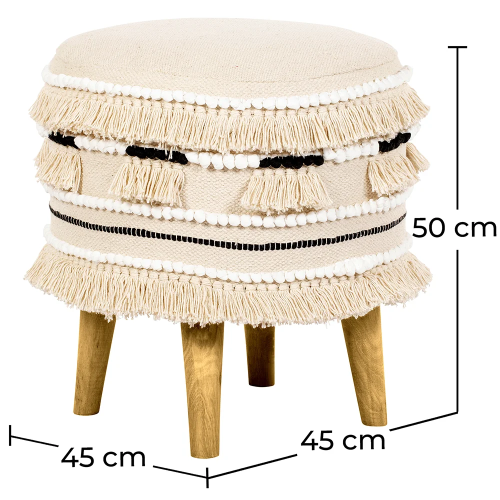 Sgabello Pouf Rotondo - Stile Boho Bali - Juliet image 10