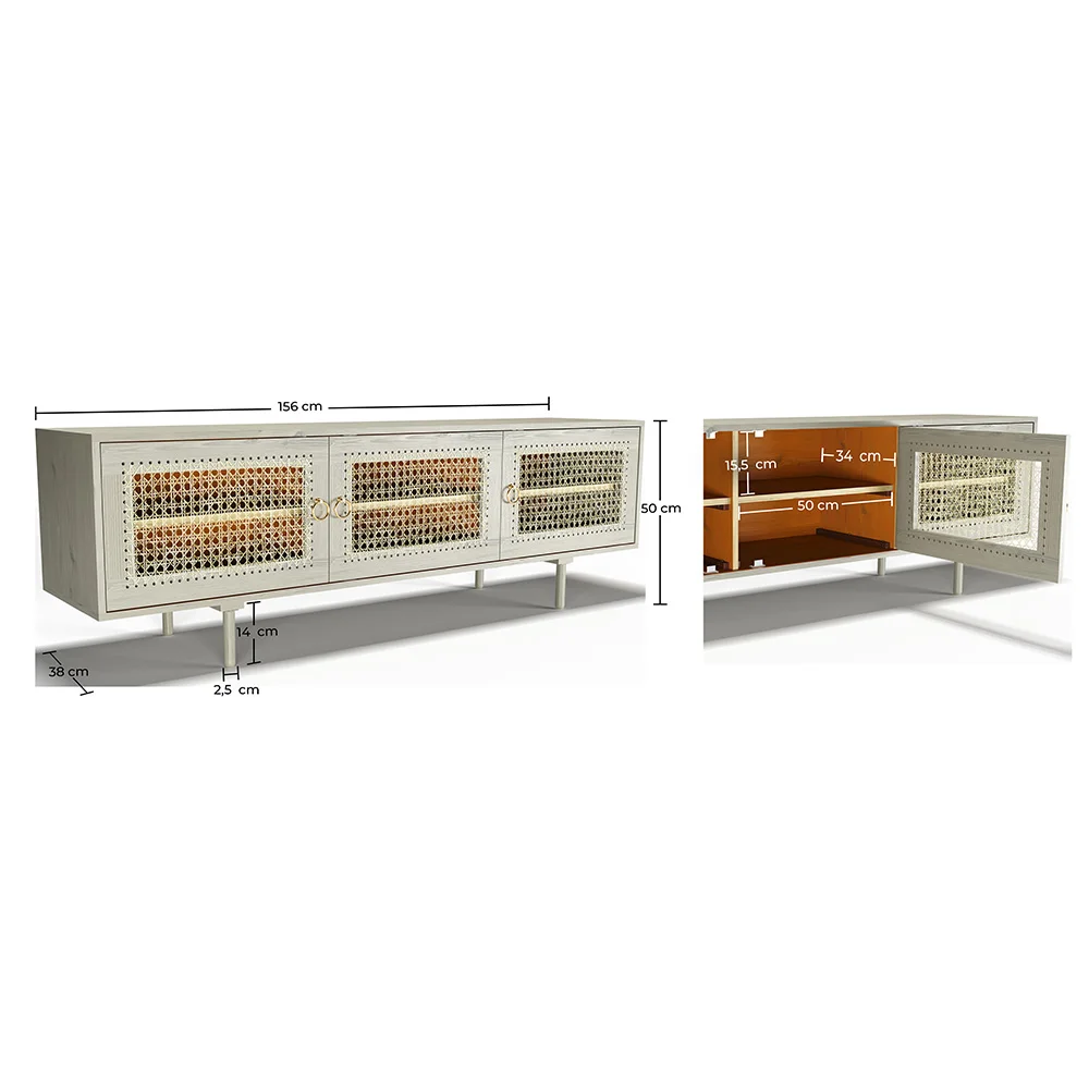 Credenza in Legno - Mobile TV Stile Vintage - Opa image 10
