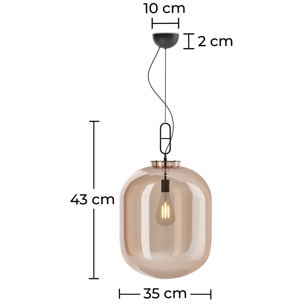 Lampada da soffitto in cristallo - Lampada a sospensione media - Grau image 10