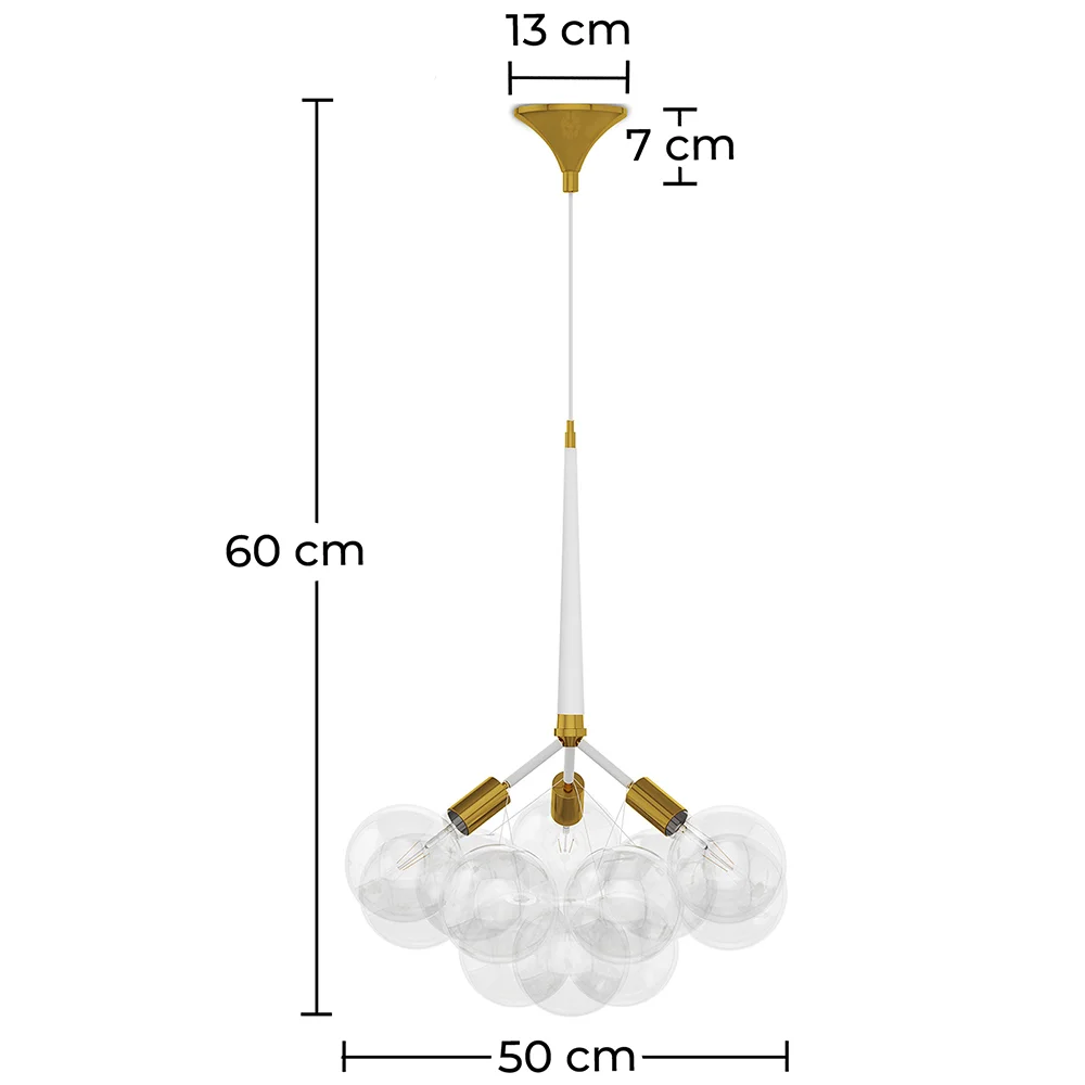Lampada da soffitto con sfere di vetro - Lampada a sospensione - Glaub image 10