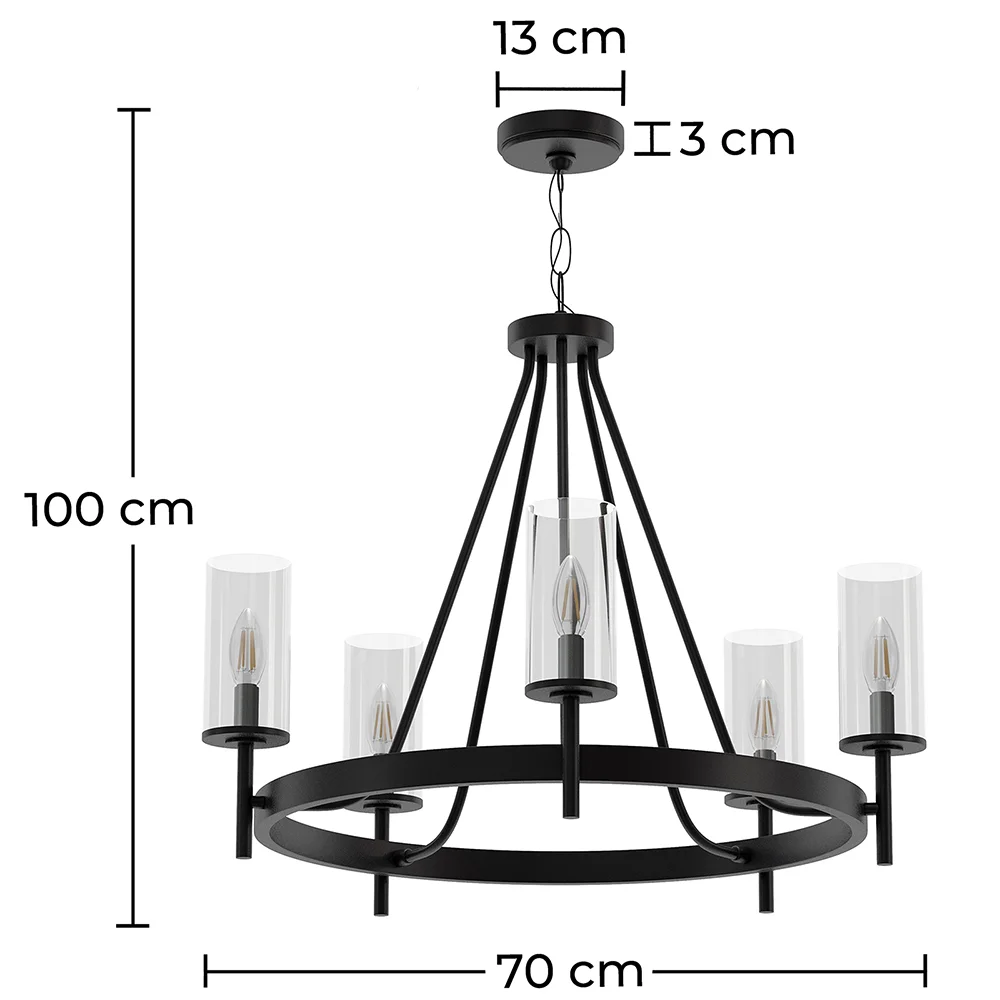Lampada da soffitto - Lampada a sospensione - Lampadario - Loney image 10