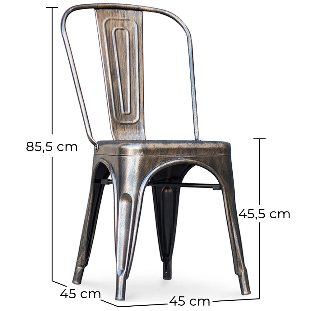 Confezione di 4 sedie da pranzo - Design industriale - Nuova edizione- Stylix image 10