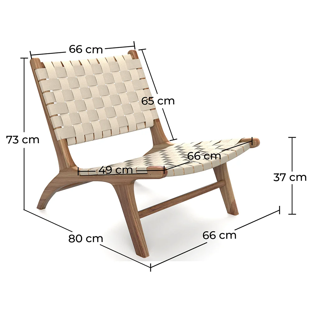 Poltrona da Salotto - Poltrona Artigianale Design Boho Bali - Legno e Corda - Recia image 10