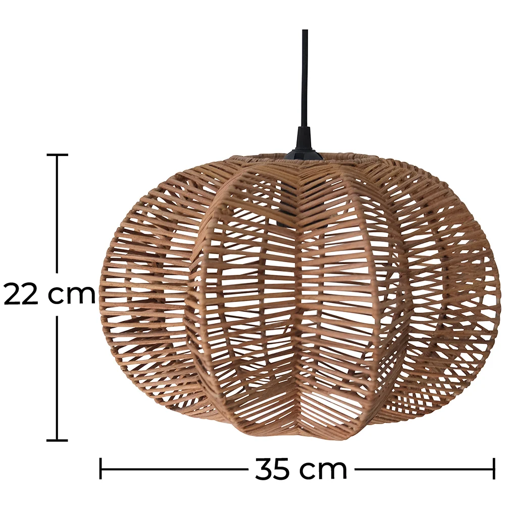 Lampada da soffitto in rattan - Lampada a sospensione stile Boho Bali - Pya image 10