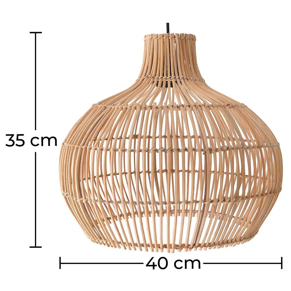 Lampada a Soffitto in Rattan - Lampada a Sospensione in stile Boho Bali - Elan image 10
