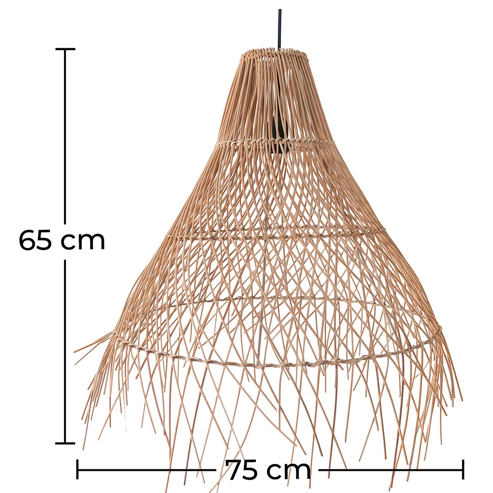 Lampada a soffitto in rattan - Lampada a sospensione in stile Boho Bali - Trui

 image 10