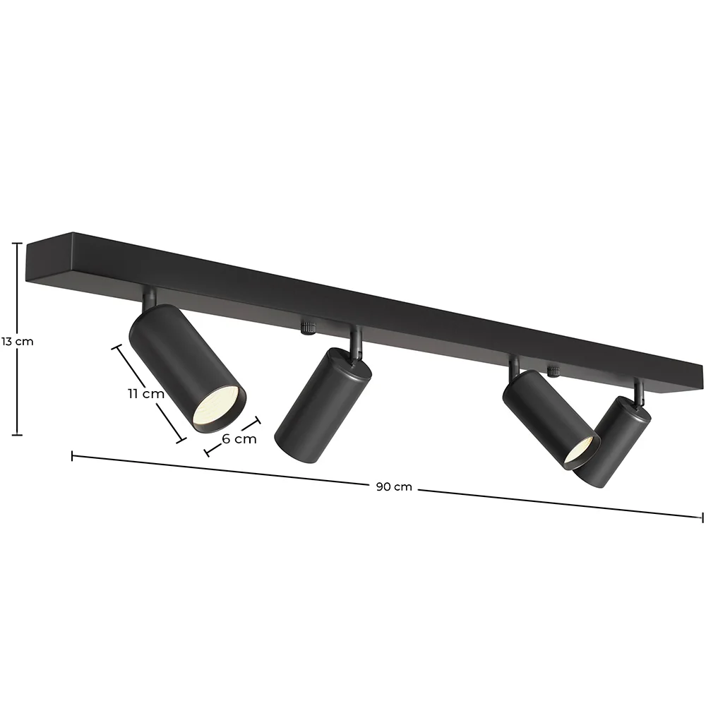 Lampadario a Sospensione Rail - 4 Faretti Orientabili - 90CM image 10