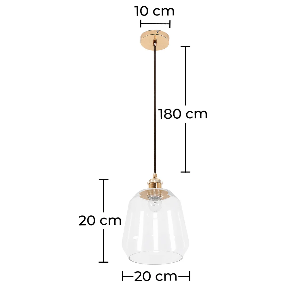 Lampada da soffitto - Lampada a sospensione - Vetro e metallo - Amaia image 10