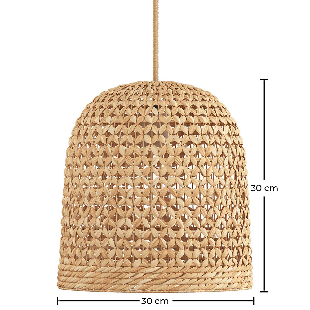 Lampada a soffitto in rattan - Lampada a sospensione design boho Bali - 30cm- Rava image 10