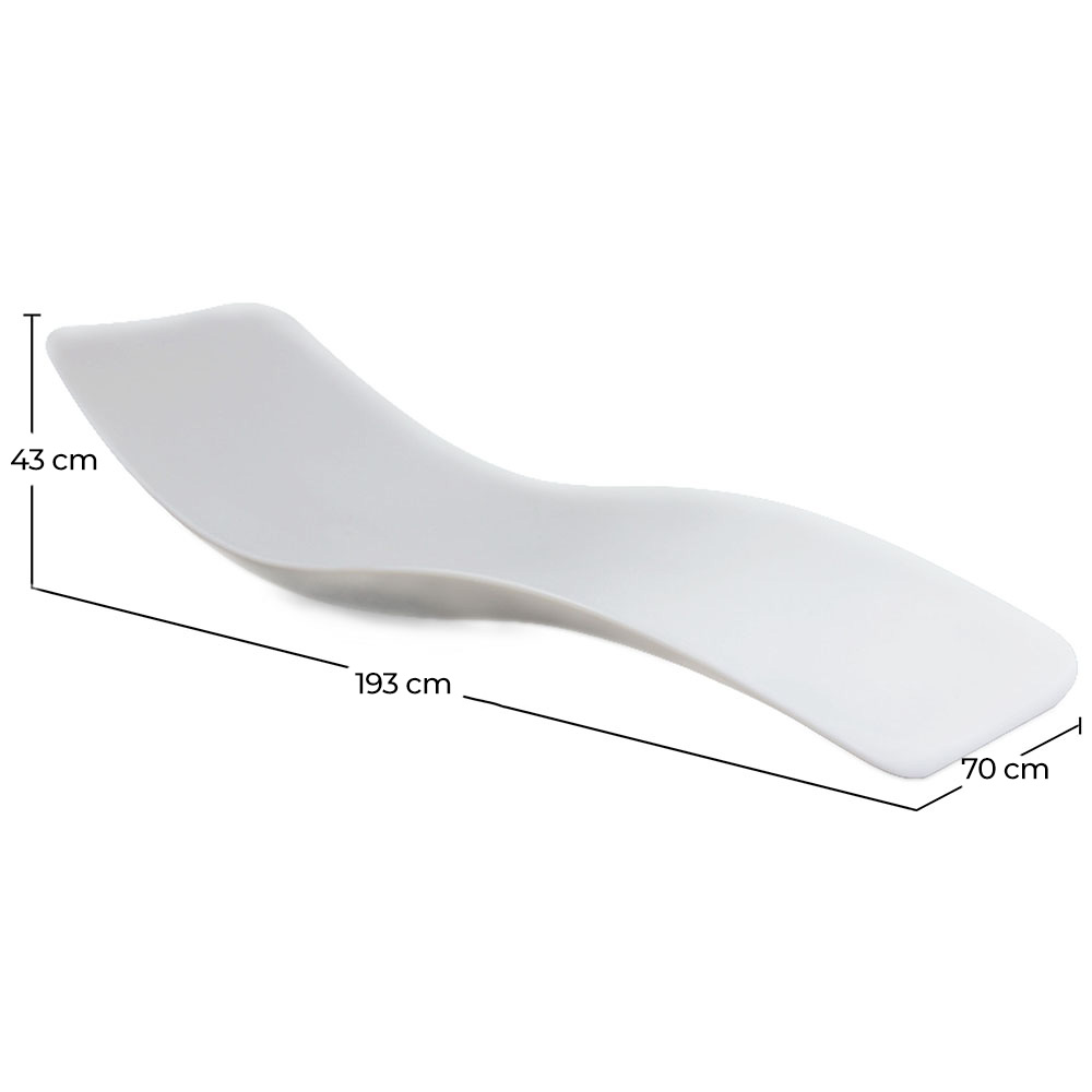 Lettino da piscina di design - Bianco opaco - Hero image 10