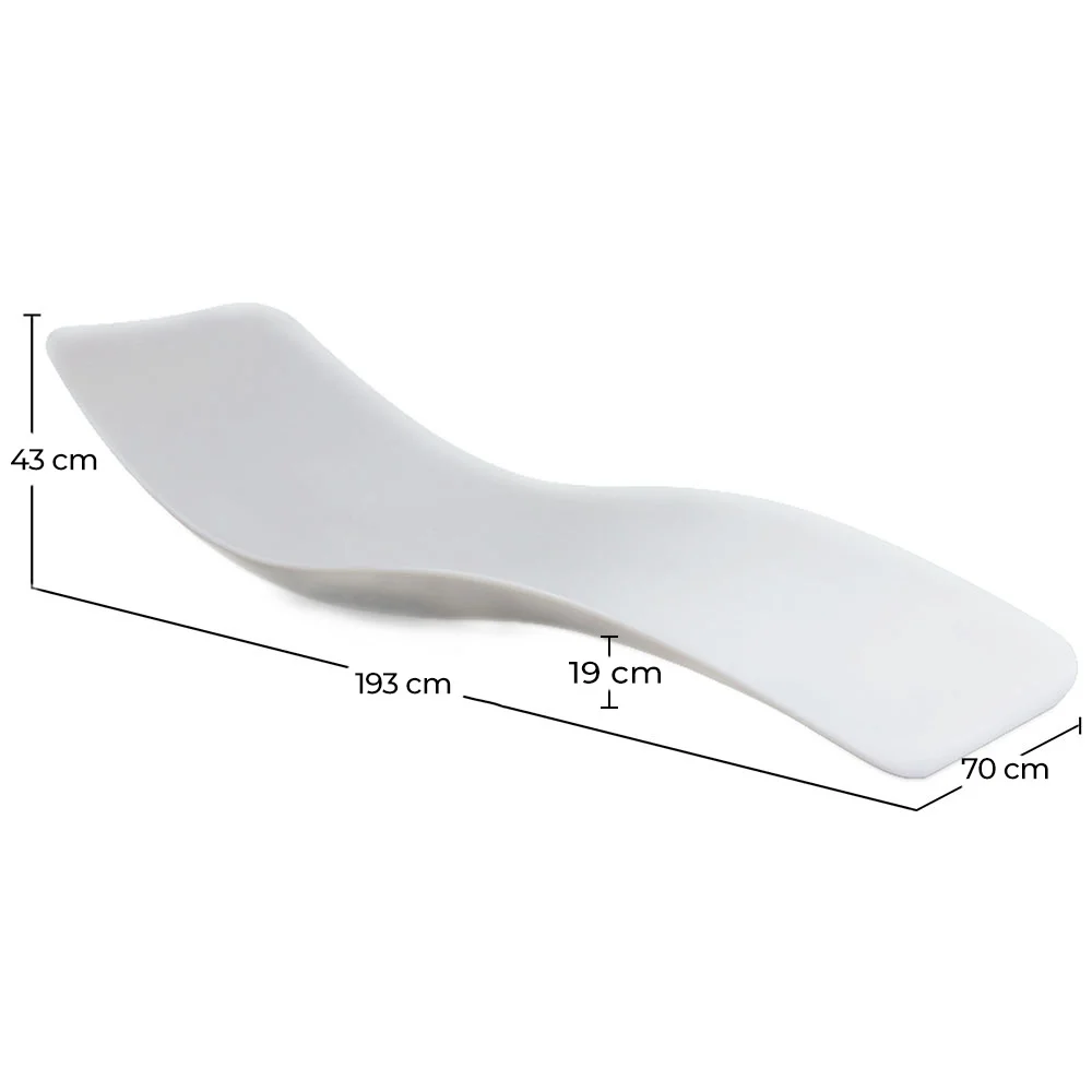 Lettino da piscina di design - Bianco opaco - Hero image 10