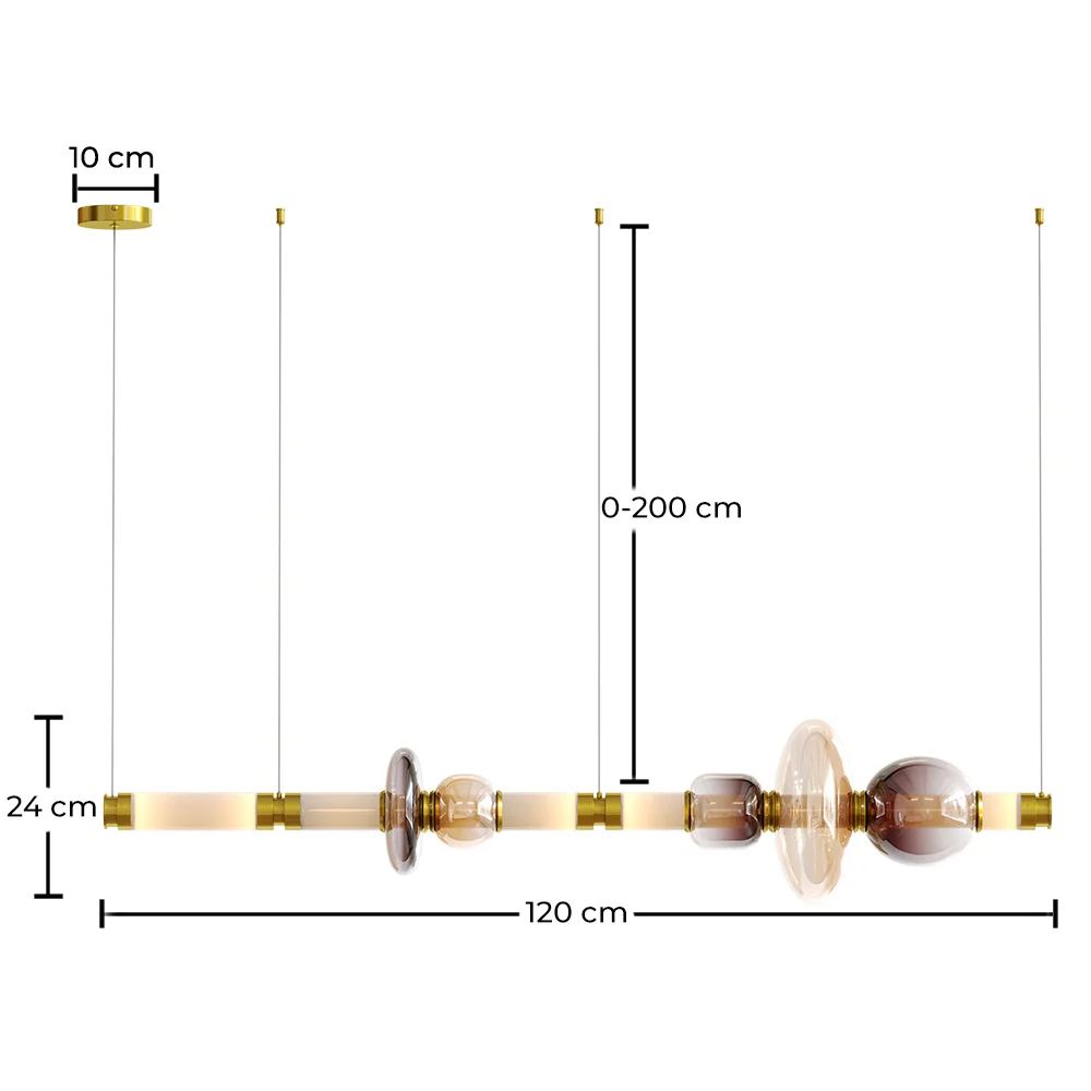 Lampadario a sospensione in cristallo - LED - Singlen 120 CM image 10