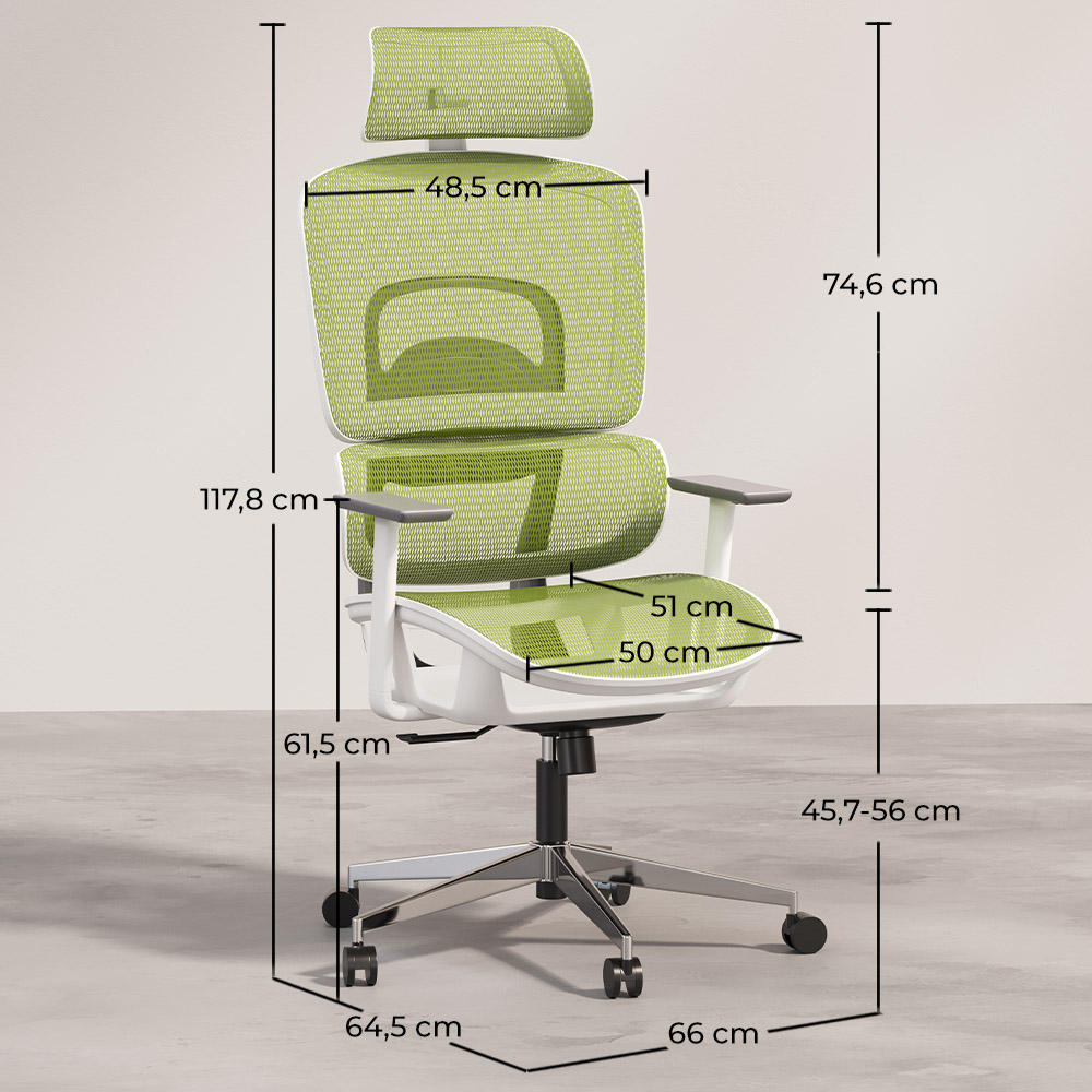 Sedia da ufficio ergonomica con ruote e braccioli - Keys image 10