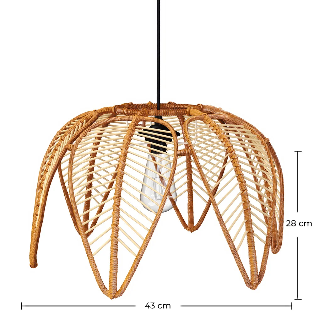 Lampada da Soffitto in Rattan - Stile Boho Bali - Cardenia image 10