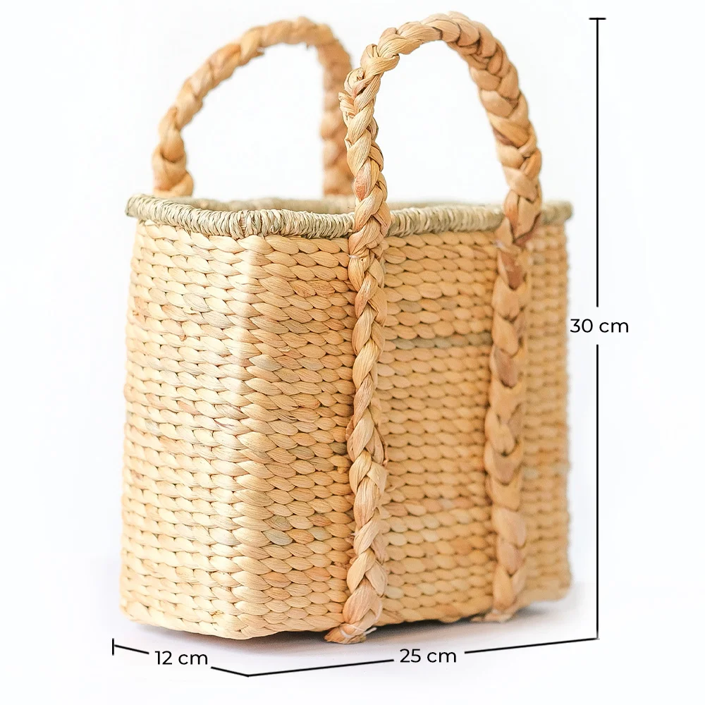 Cesto di Fibre Naturali con Manici - 30x25CM - Haret image 10