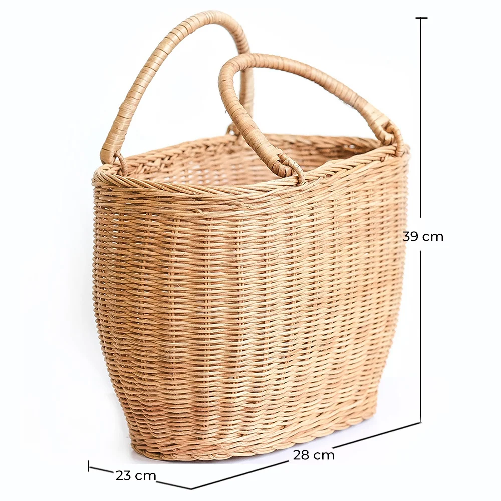 Cesto in rattan con manici - Keray image 10