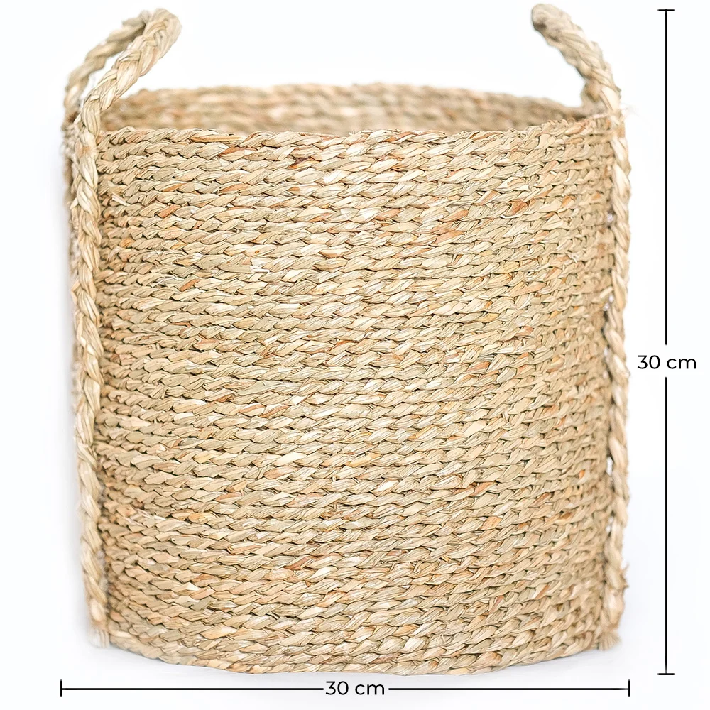Cesto in Fibre Naturali con Manici - 30x30CM - Taral image 10