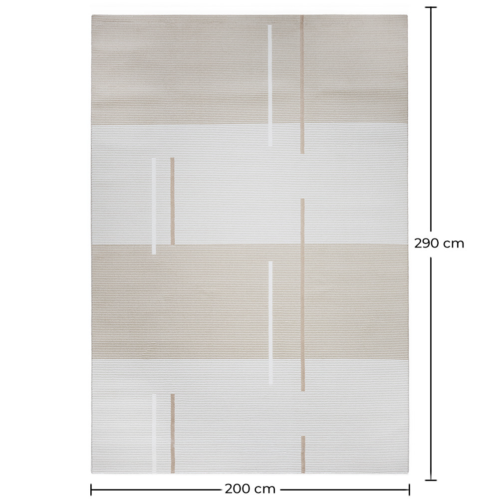 Grande Tappeto dal Design Contemporaneo e Moderno - Beige (290x200 cm) - Fune image 10