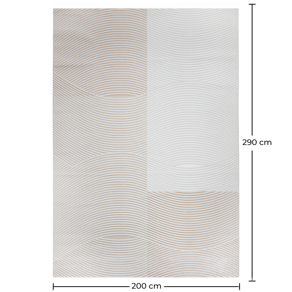 Grande Tappeto dal Design Contemporaneo e Moderno - Beige (290x200 cm) - Kirui image 10