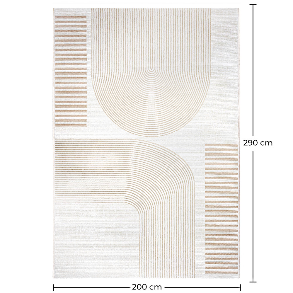 Grande Tappeto dal Design Contemporaneo e Moderno - Beige (290x200 cm) - Rya image 10