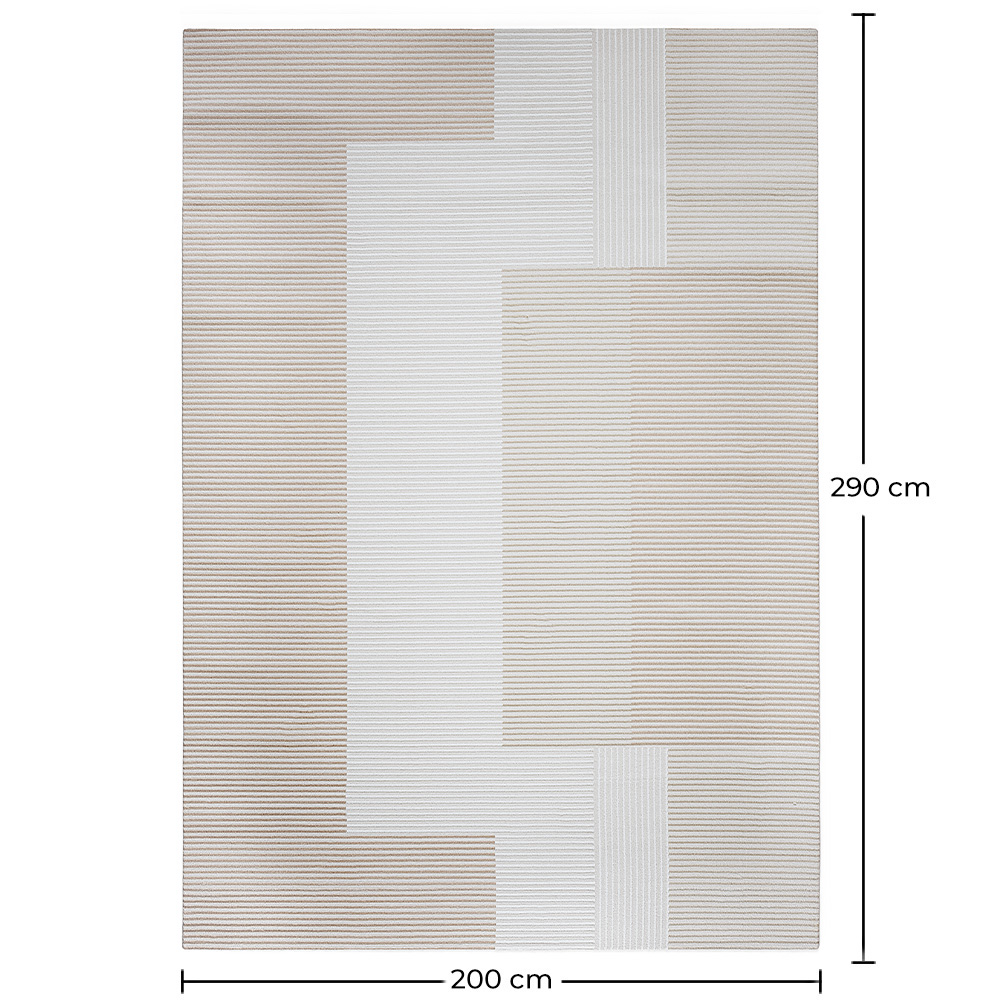 Grande Tappeto dal Design Contemporaneo e Moderno - Beige (290x200 cm) - Loru image 10