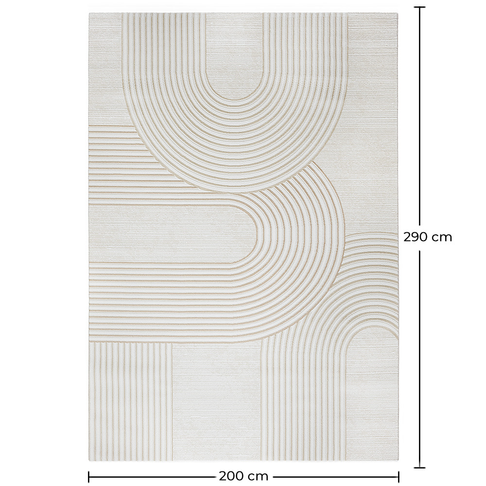 Grande Tappeto dal Design Contemporaneo e Moderno - Beige (290x200 cm) - Grut image 10