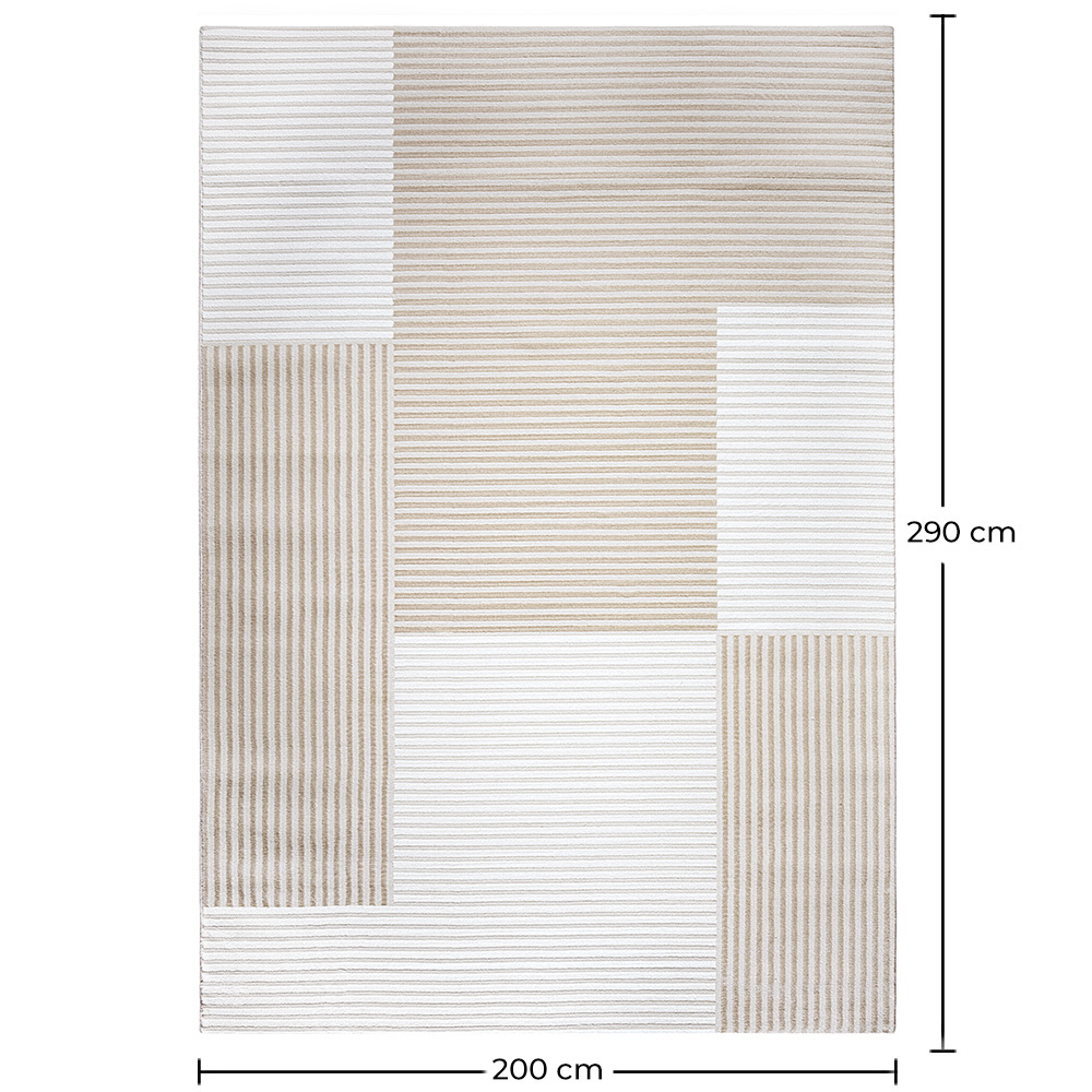 Grande Tappeto dal Design Contemporaneo e Moderno - Beige (290x200 cm) - Layra image 10