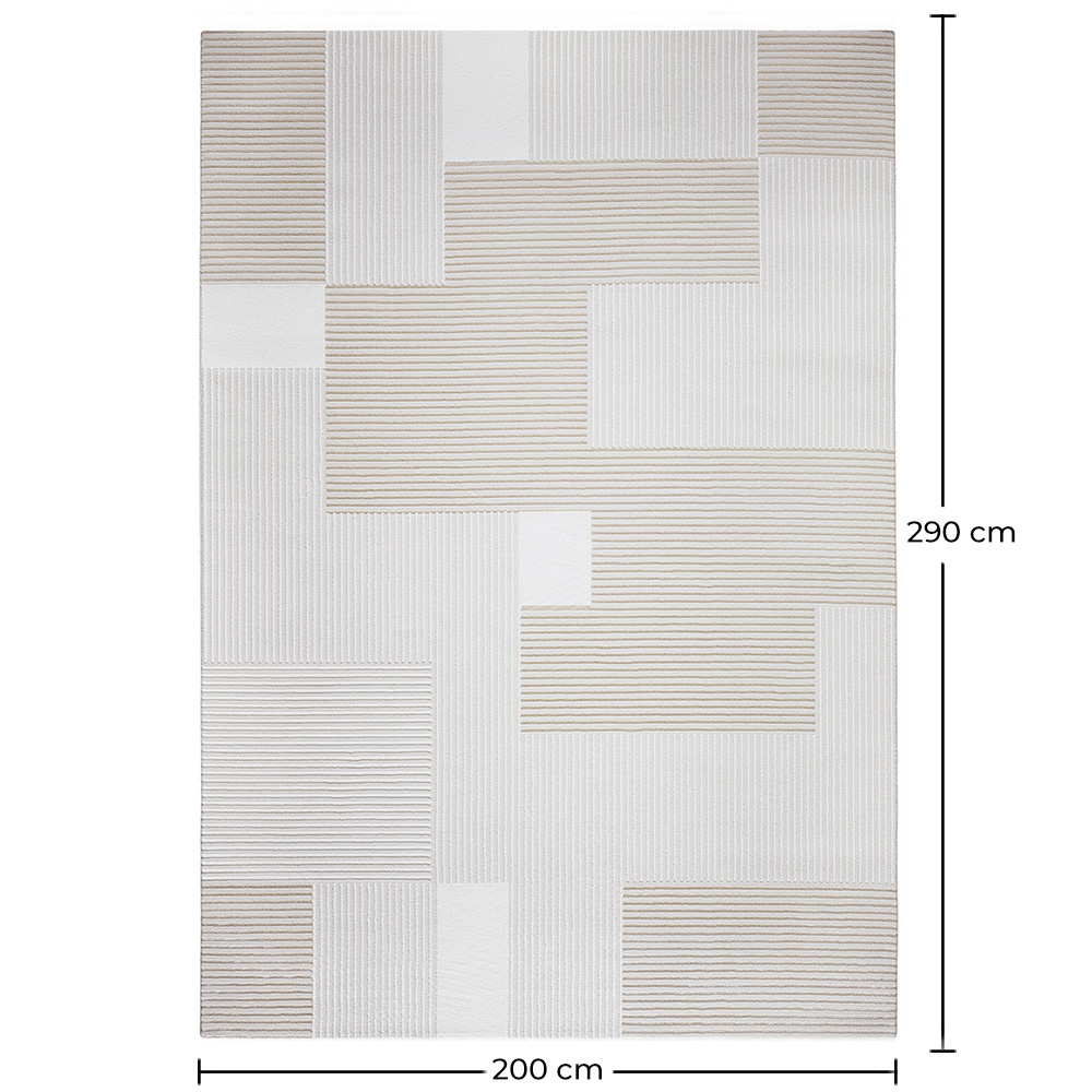 Grande Tappeto dal Design Contemporaneo e Moderno - Beige (290x200 cm) - Debra image 10