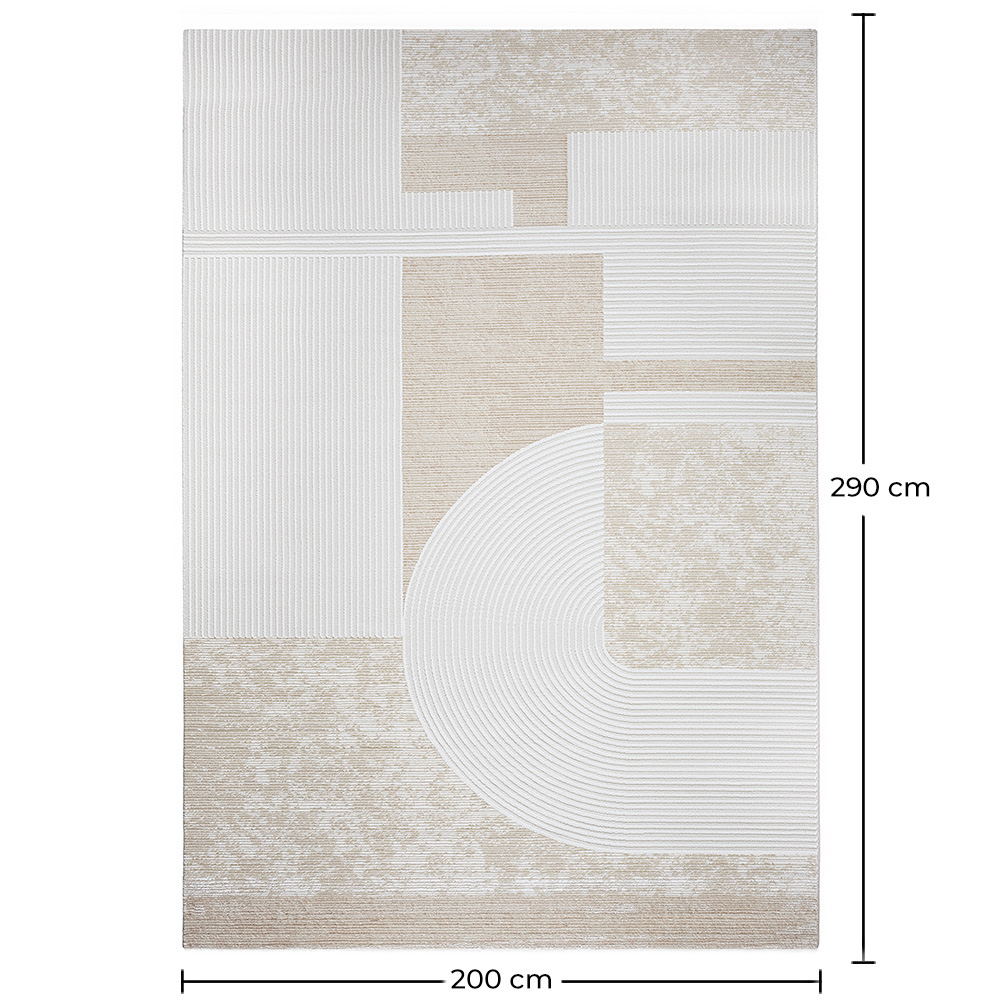 Grande Tappeto dal Design Contemporaneo e Moderno - Beige (290x200 cm) - Kopa image 10